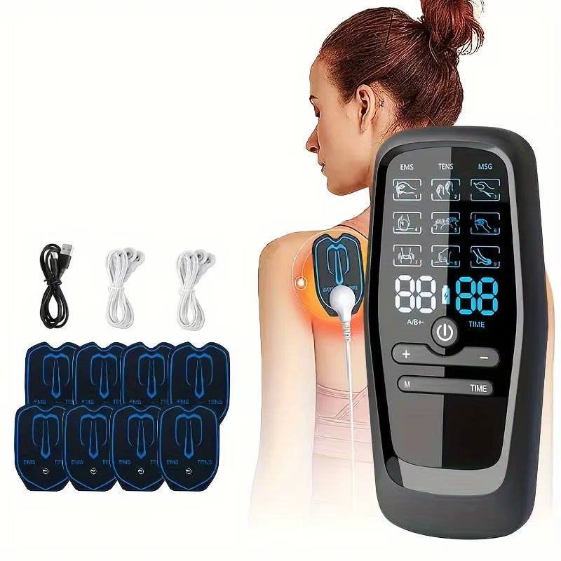 EMS Eletric Professional Muscle Stimulation USB Physiotherapy Tens Unit Machines Pulse Impulse Mini Full Body Massager 6 Modes