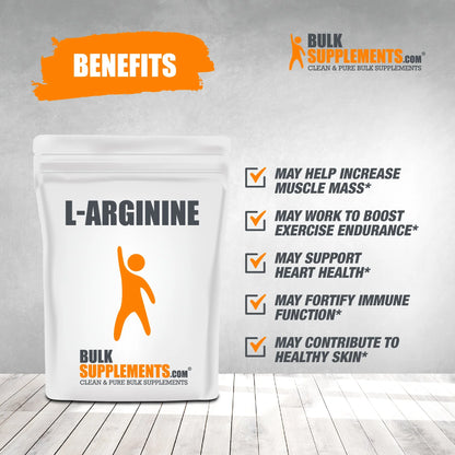 Bulksupplements L-Arginine Powder - 1G per Serving - 1 Kilogram (2.2 Lbs) - 1000 Servings