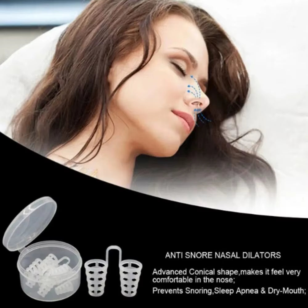 Anti Snoring Device to Stop Snoring Nose Clip for Easy Breathing Improvement Sleep Assistance Apnea 4Pc at Night